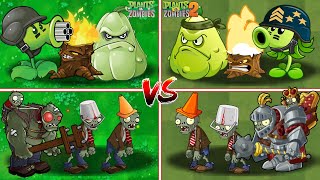 PvZ Vs PvZ 2 - Plant Team Vs Plant Team Vs Zombie Team - Which Team will win?