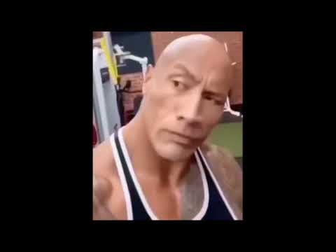 Скала мем с бровью