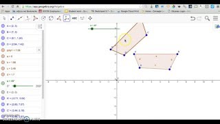Rotating a polygon around a point with a slider