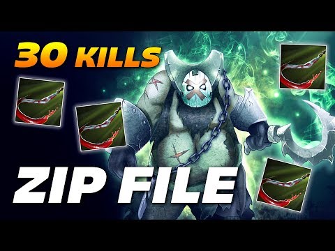 ZIP FILE PUDGE 30 KILLS OWNAGE | Dota 2 Pro Gameplay