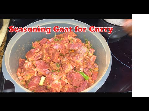 Seasoning Goat for Curry | Curry Goat Recipe | CookingwithNichole
