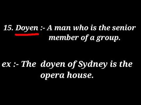 "Doyen " meaning with English example