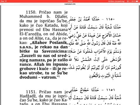 Musned, hadisi od Imama Ahmeda r.a - 52 dio