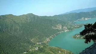 preview picture of video 'Koldam Dam Top View From The Mountains # Himachal Prasesh #Satluj River #Koldam Dam. beautiful view)'