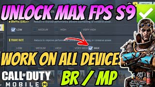 How to Unlock 60fps🔥 In call of duty mobile Season 9 || Cod mobile || Lag fix