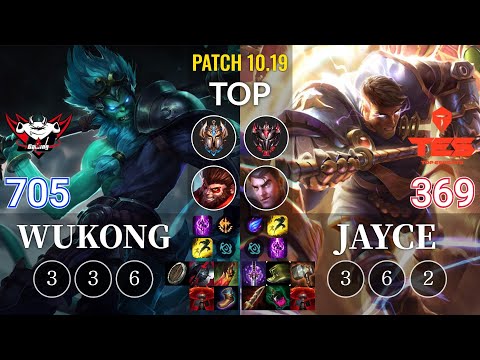 JDG 705 Wukong vs TES 369 Jayce Top - KR Patch 10.19