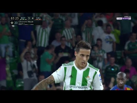 Golazo de Cristian Tello en el Real Betis 3 - Valencia CF 6 por Miguel Angel Roman 15/10/2017