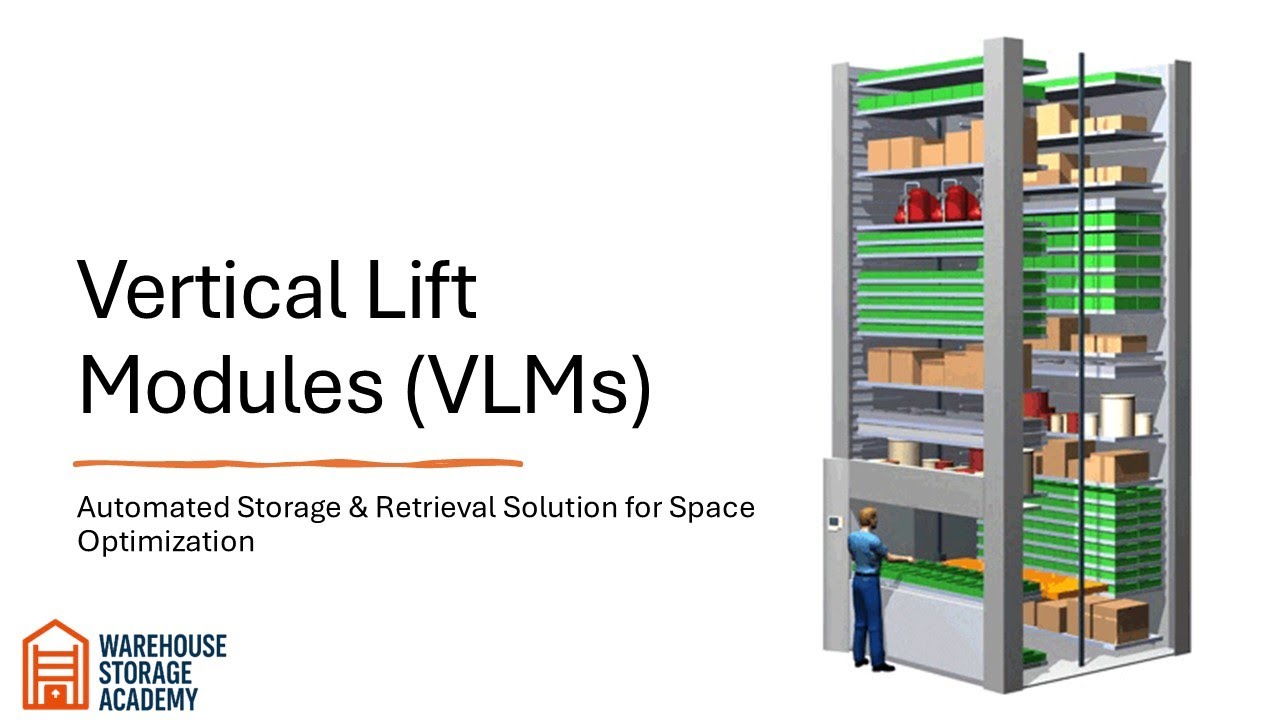 Vertical Lift Modules (VLMs) Automatic Storage and Retrieval System |ASRS| Warehouse Storage Academy