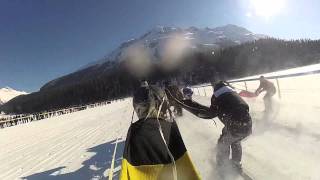 preview picture of video 'White Turf St.Moritz 2012 - Skikjoering with Erich Bottlang'
