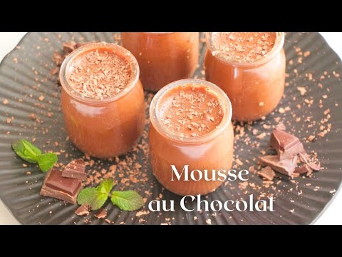 Classic French Chocolate Mousse! The iconic dessert with only 4 ingredients! Super easy & delicious!