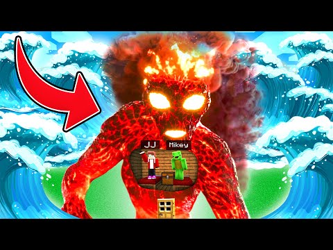 EPIC TSUNAMI vs JJ and Mikey LAVA MONSTER Bunker in Minecraft Maizen!