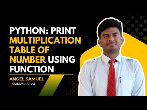 Program To Print Multiplication Table Using For Loop In Python Codewithangel