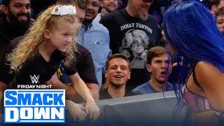 Sasha Banks tries to teach Lacey Evans a lesson in front of Lacey&#39;s kid | FRIDAY NIGHT SMACKDOWN