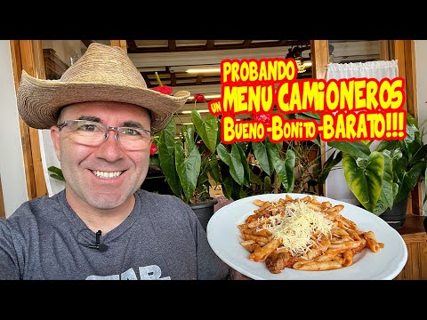 Como es un MENÚ de CARRETERA para CAMIONEROS BUENO - BONITO y BARATO???