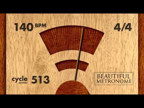 140 BPM 4/4 Wood Metronome HD