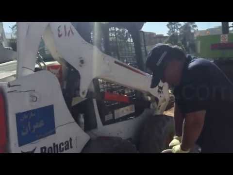 How to use OKO tyre sealant on Construction Bobcat - وصله تایر