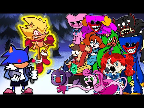 Hedgehoggle - Bonedoggle but Sunky & Fleetway Sonic Vs All Characters Poppy Playtime (FNF New Mod)