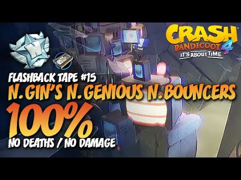 Crash Bandicoot 4: N. Gin's N.Genious N.Bouncers 100% - Flashback Tape #15 (No Deaths / No Damage)