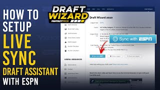Draft Wizard Live Sync Draft Assistant Set Up for 2020 ESPN Leagues