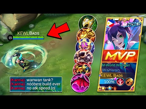 WANWAN FULL TANK BUILD! ( NO ATTACK SPEED ) - STILL MVP🔥 - MLBB