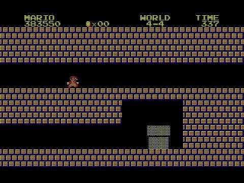 Super Mario Bros. Special (PC-8801) - World 4-4 Glitch