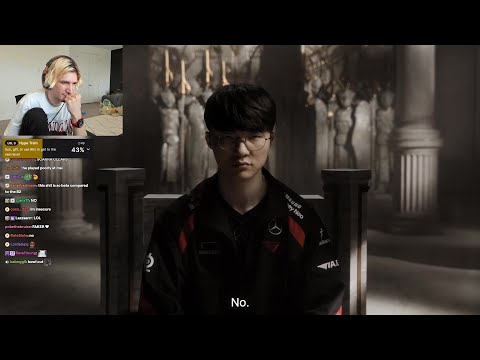 xQc reacts to Hall of Legends: Faker Trailer