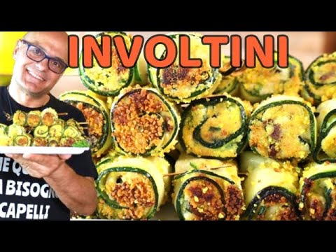 INVOLTINI DI ZUCCHINE vegetariani SENZA FORNO ricetta di involtini di zucchine di Rapanello