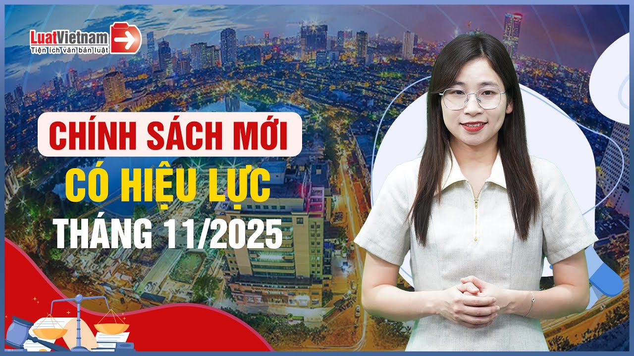 Chính sách mới có hiệu lực tháng 11/2025: Vàng miếng, Trốn đóng BHXH, Giấy tờ tuỳ thân
