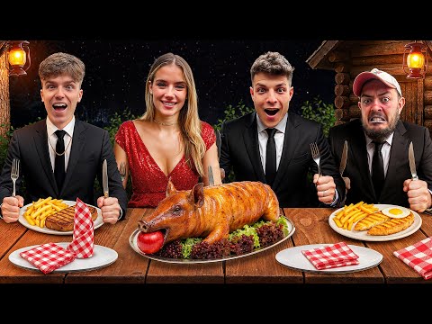 INVITAMOS A CENAR A LA CHICA DEL BOSQUE A NUESTRA CABAÑA