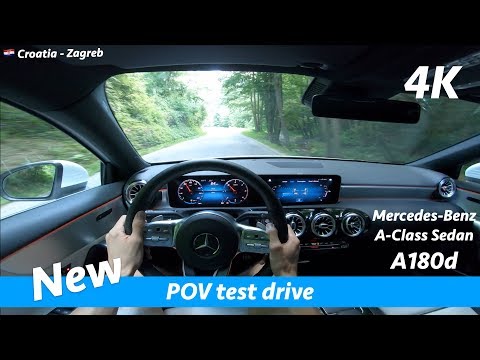 Mercedes A-Class Sedan 2019 A180d - POV test drive in 4K | Acceleration 0 - 100 km/h