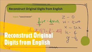 YouTube video 'Reconstruct Original Digits from English | LeetCode 423 | Coders Camp'
