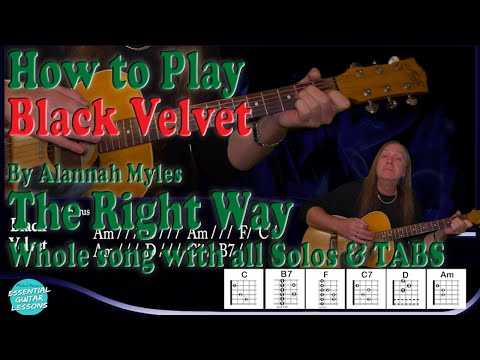 How To Play Black Velvet On Guitar