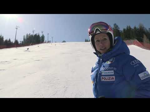 Chiara Costazza presenta la pista Aloch, teatro delle gare tecniche dei Mondiali Junior