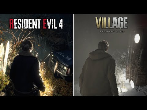 Resident Evil 4 Remake vs. RE8 Village - Physics & Details Comparison
