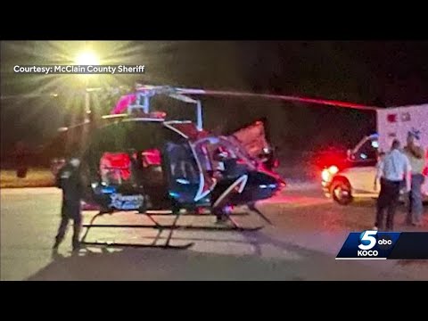Medical helicopter forced to make emergency landing in McClain County due to combative patient
