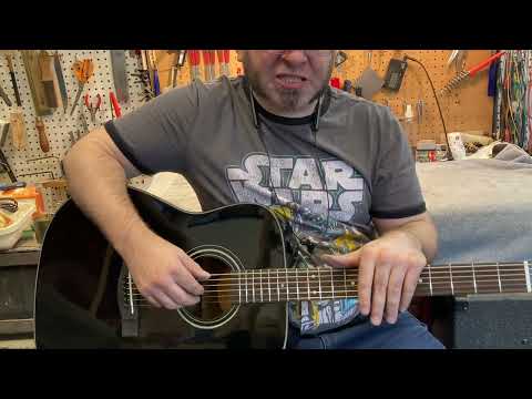 Yamaha F335 - Black w/ Upgrades Bone Nut/Saddle, Fretwork, Low Action image 19
