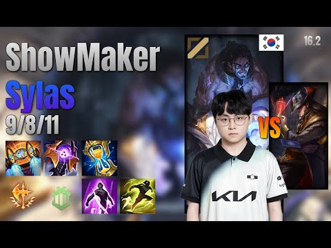 ShowMaker Mid Sylas vs Twisted Fate lol KR solo rank Full Game 16.2 | 쇼메이커 사일러스 vs 트위스티드 페이트