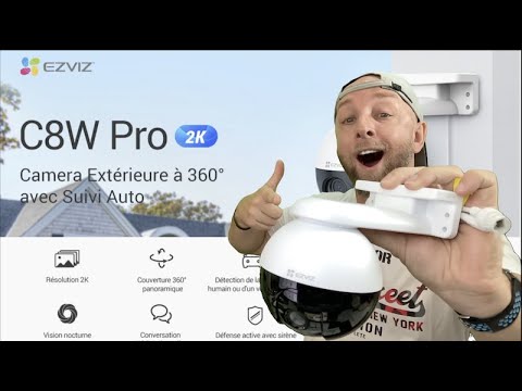 Nouvelle caméra surveillance 2K Dome motorisée 360 avec tracking et vision nuit , La EZVIZ C8W pro
