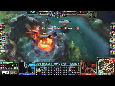 LCS 2015 NA Spring W3D2 - TSM vs TiP - Wildturtle Jinx snipe drake steal
