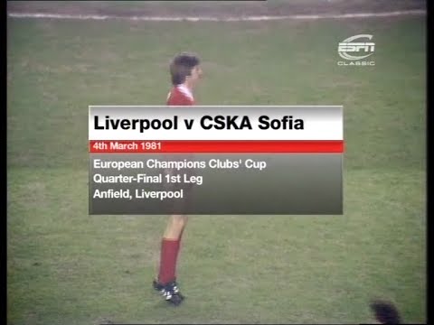 1980/81 - Liverpool v CSKA Sofia (European Cup Q/F 1st Leg - 4.3.81)
