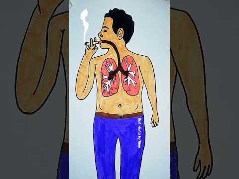 Smoking is injured to health 🚭 #shorts #trending #youtubeshorts #art #smoking #animation #anime
