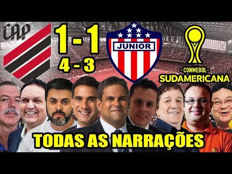 Todas as narrações - Athletico PR 1(4) x (3)1 Junior / Furacão Campeão da Sul-Americana 2018