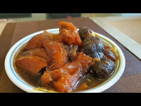 Pork Leg with Sea Cucumber Stewed (full subtitles)