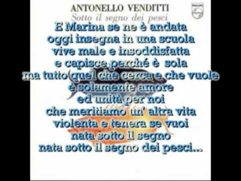Antonello Venditti - Sotto il segno dei pesci con testo