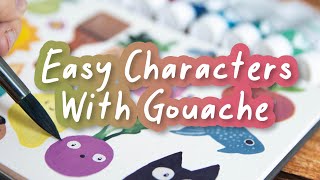 How to Create Simple & Colorful Characters with Gouache