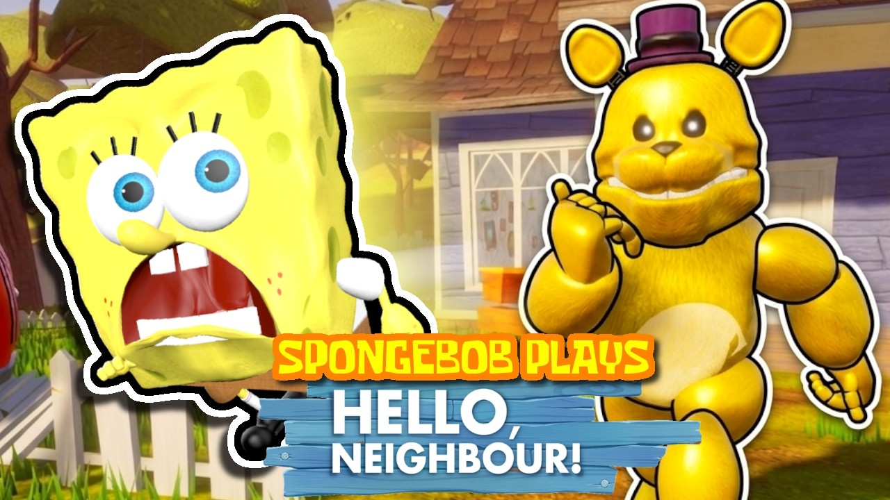 SpongeBob Plays: Fredbear Mod | Hello Neighbor