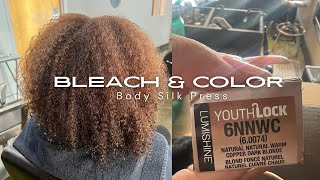 Bleach | Color | Silk Press | Natural Warm Copper