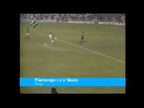FLAMENGO 1 X 2 VASCO   1º JOGO FINAL CAMPEONATO CARIOCA 1988 NARRAÇAO JANUARIO DE OLIVEIRA