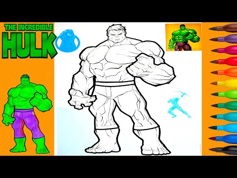 HULK Coloring Pages | The SHREDDED Hulk Body Coloring Pages | Colored Markers