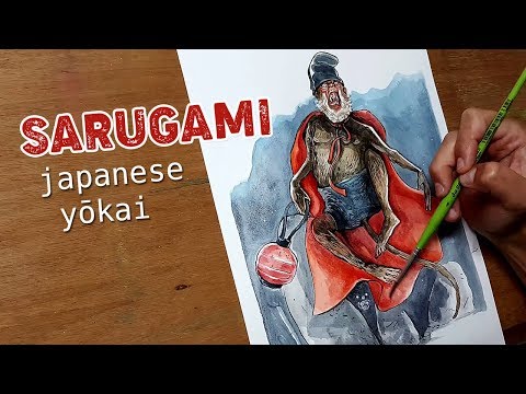 SARUGAMI | Yōkai Illustration